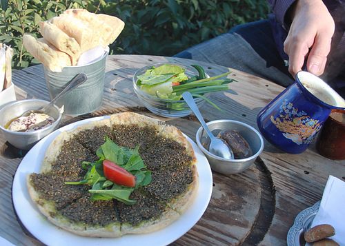 Za'atar Flatbread at Shams El Balad Cafe in Amman