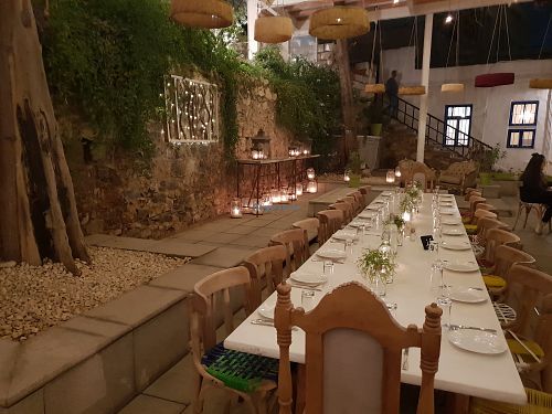 Terrace at Shams El Balad Cafe in Amman