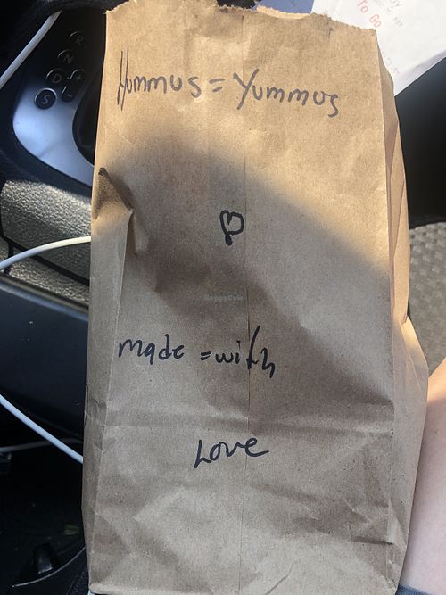 Cute note on the bag. 🥰  at Cafe del Soul in Mill Valley