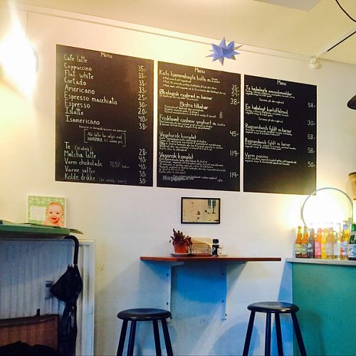 The menu at Kaf in Copenhagen