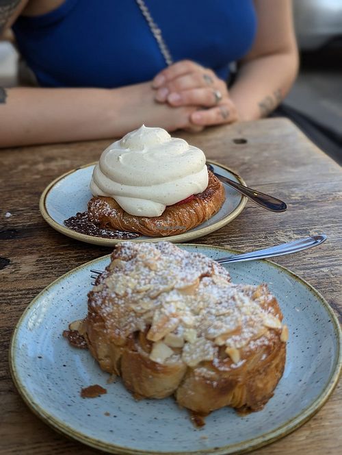 Spandauer and almond croissant at Kaf in Copenhagen