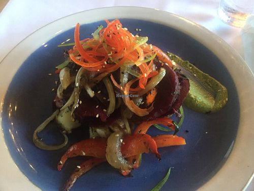 vegan beet steak  at The Nomad Cafe in Melbourne