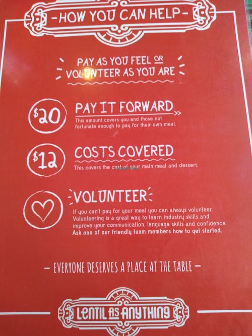 Everyone deserves a place at Lentil As Anything - Thornbury in Thornbury