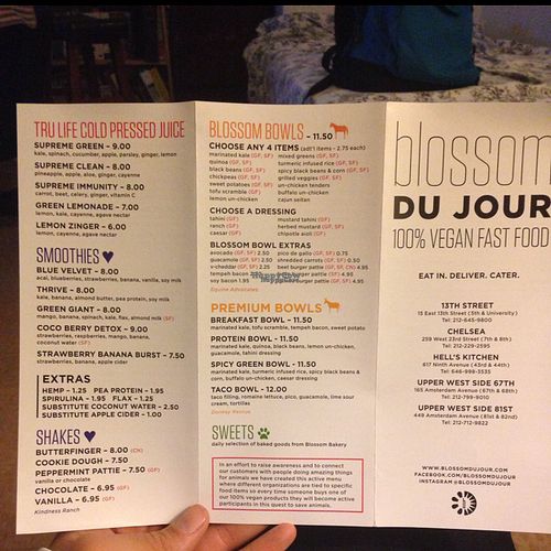 back at Blossom du Jour - Union Square in New York City