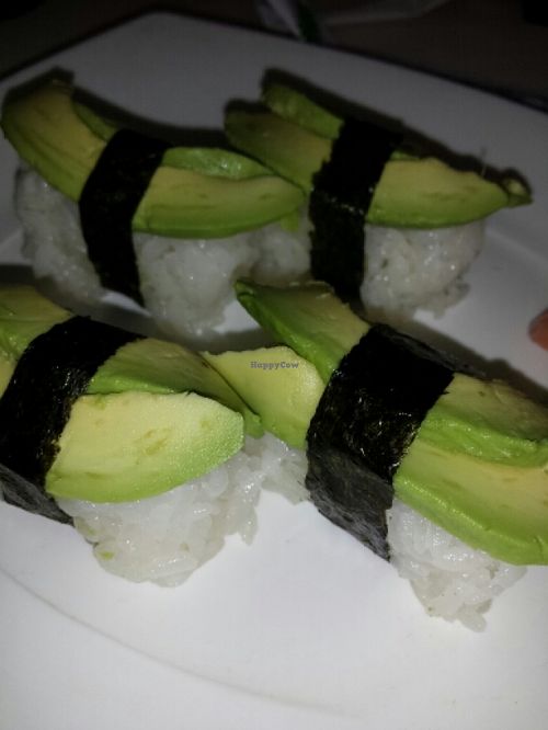 Avocado nigiri at Xin Bowl in Ridgecrest
