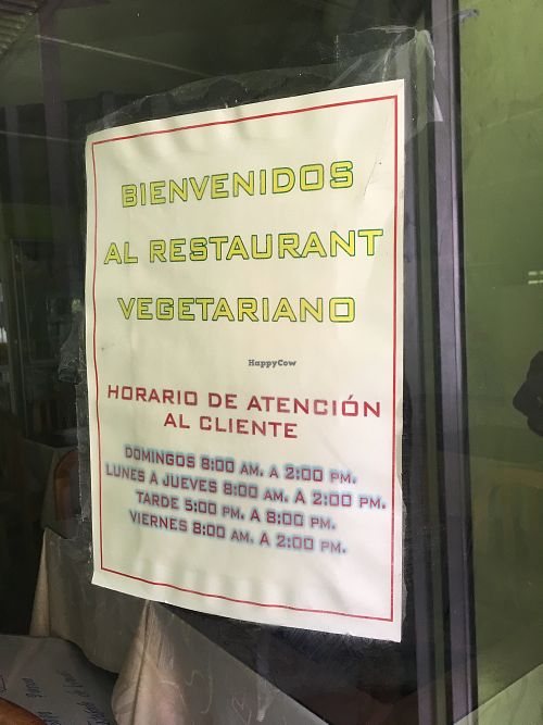 opening hours at Nature's Center Vegetarian Restaurant in Cajamarca