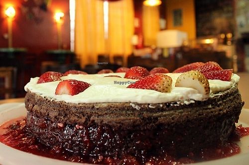 Strawberry Naked Cake! at Mamba Vegan in Curitiba