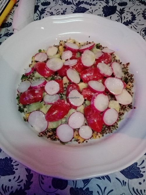 Quinoa salad at Baba Ghanoush Falafel Shop in Athens