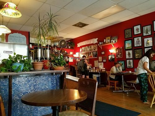 inside at Cafe Mustache in Chicago