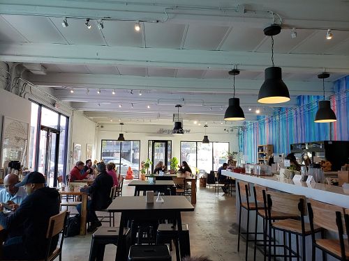 Inside at Love Life Cafe in Miami