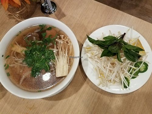 Pho (plain) at Mint & Basil in Milpitas