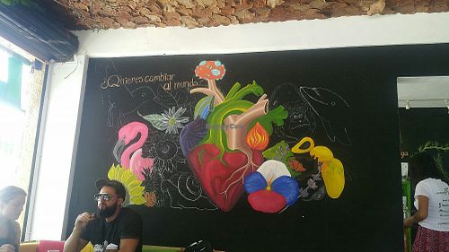 Beautiful artwork at Clorofila in Playa Del Carmen
