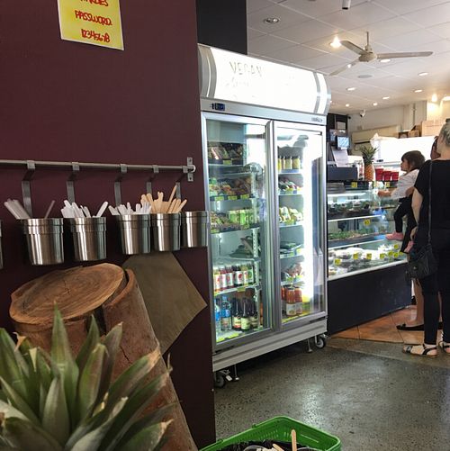 Great Range of Vegan foods to buy (Gardein!) at Charlie's Raw Squeeze in Greenslopes