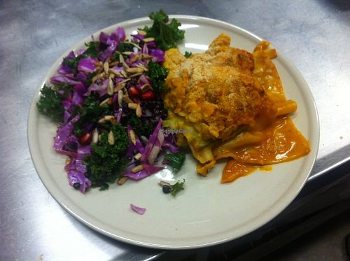 Pumpkin lasagna - delicious! at KraftWerket Folkekøkken in Valby