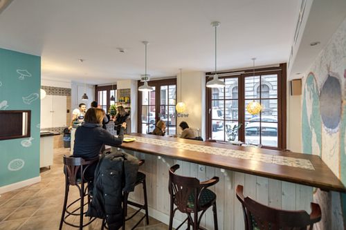 interior at Slow Foodiez in Budapest