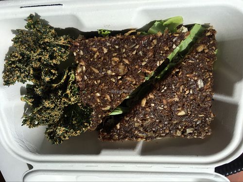 Seawich and Kale Chips at Right Path Organic Cafe in New London