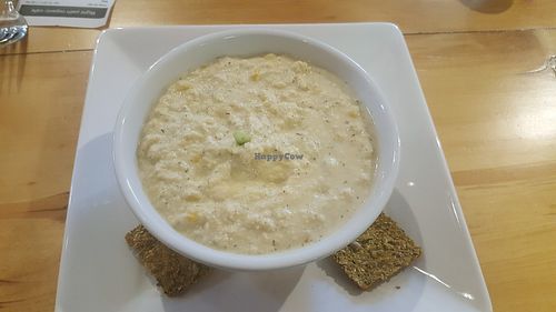 "clam" chowder at Right Path Organic Cafe in New London