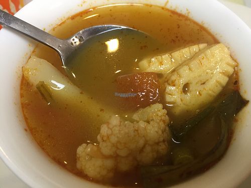 Tom Yam Soup at Cheng Si Jie Thai Private Kitchen 鄭​師姐泰式素食私房菜 in Kowloon
