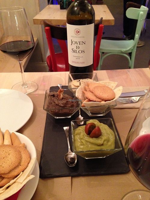 Guacamole, hummus, and tapenade  at Viva La Pepa in Burgos