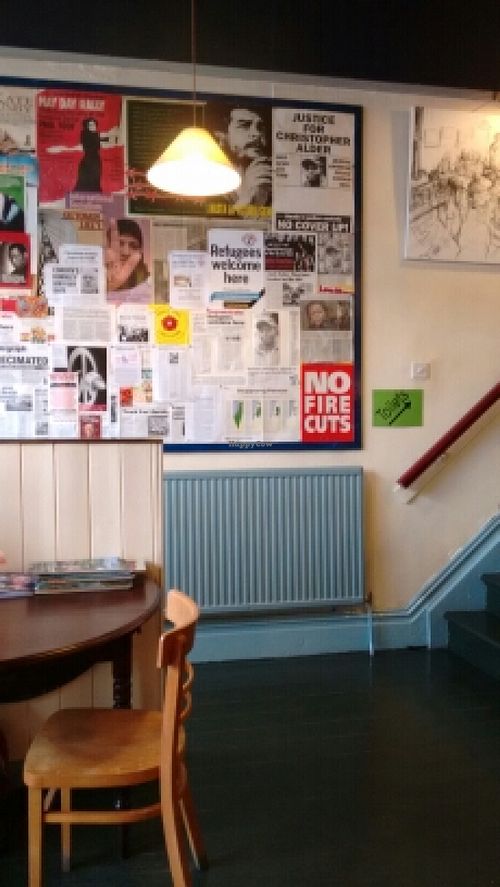 let's you know what they believe in at Red Triangle Cafe in Burnley