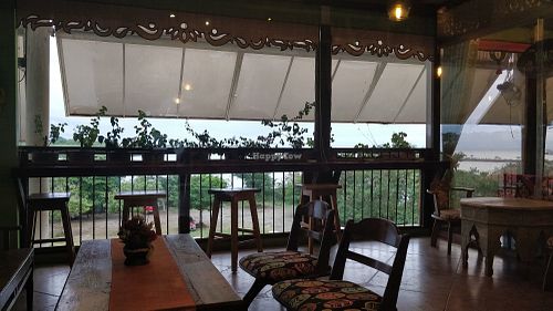 Outside seating area at Buzzz Cafe in Tagbilaran