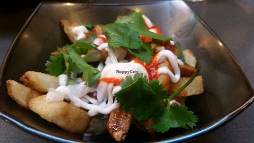 Vegan Poutine at Ramen Hood in Los Angeles