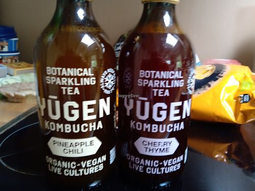 Yugen kombucha (pineapple chili and cherry thyme) at Bio Station in Antwerpen
