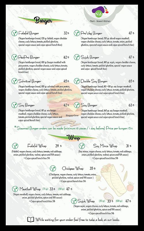 English MENU 3 at KafeNAsanat in Istanbul