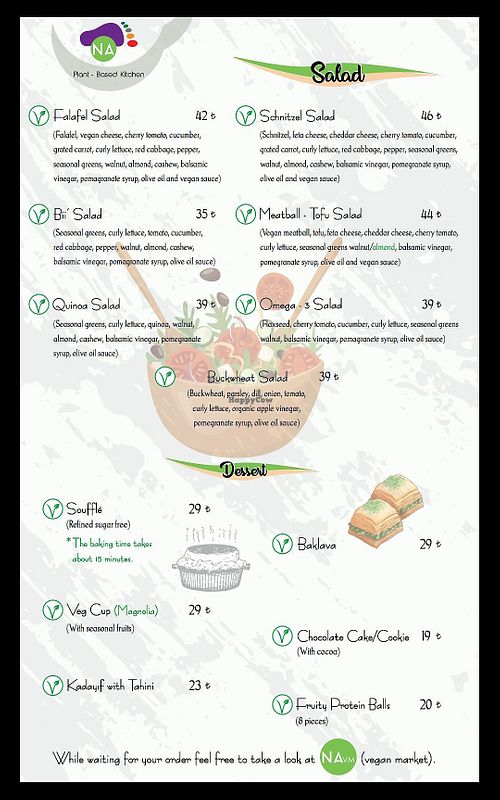 English MENU 4 at KafeNAsanat in Istanbul