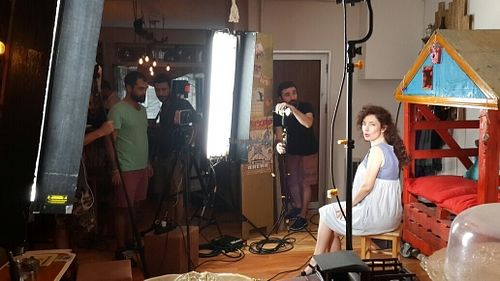 making of a video clip   at KafeNAsanat in Istanbul