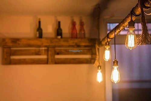 upcycled lamp  at KafeNAsanat in Istanbul