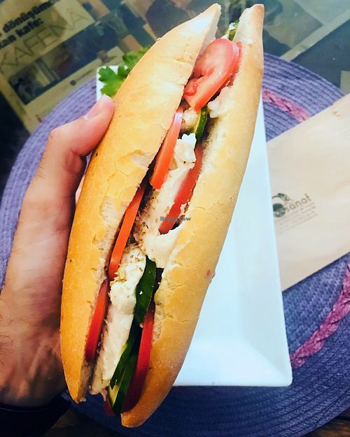 Vegan sandwich  at KafeNAsanat in Istanbul