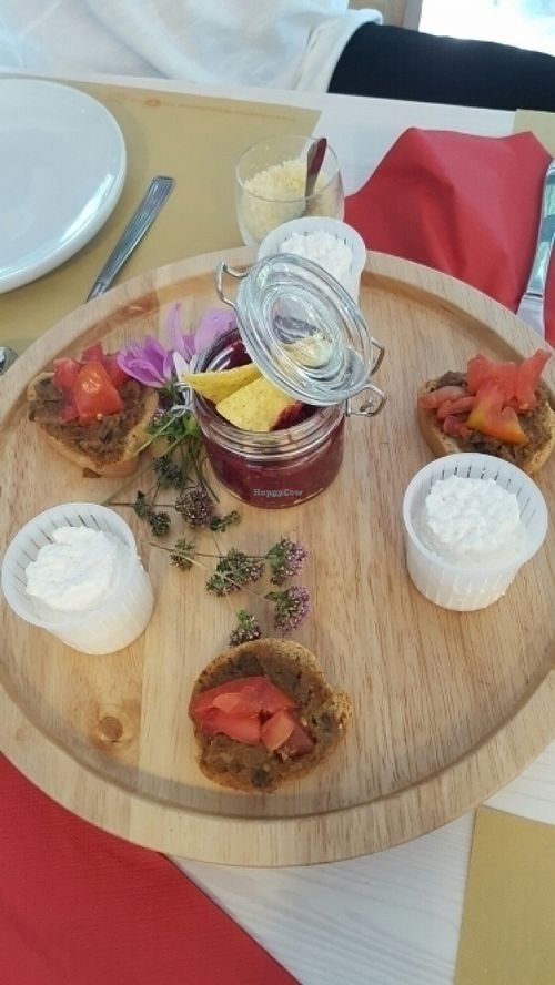 antipasto vegetariano at Cascina Orsine in Bereguardo