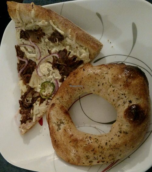 Vegan Pizza and Vegan Doughnuts at Tomato Bar Pizza Bakery in Schererville