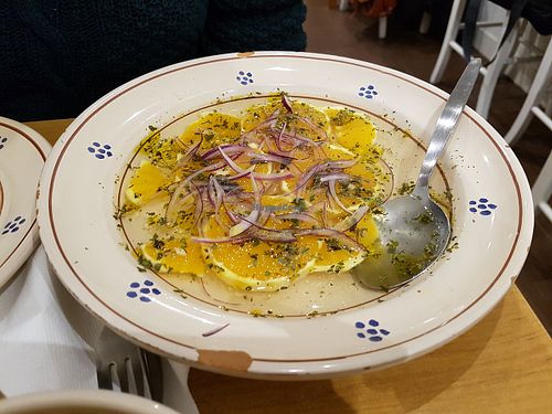 Oranges and onions in olive oil at Apulia in Paris