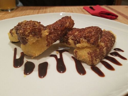 Banana Tempura Chocolate at Edamame Vegan Sushi in Warsaw