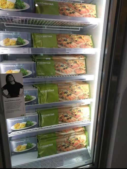 frozen vegetarian pizza slices at IKEA in Villiers-sur-marne