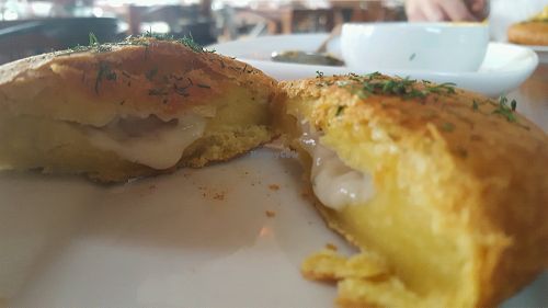 ooey gooey malty mozzarella! at Epif in Portland