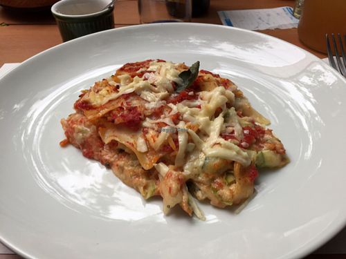 Lasagna - vegetarian at Vila das Rosas in Sao Paulo
