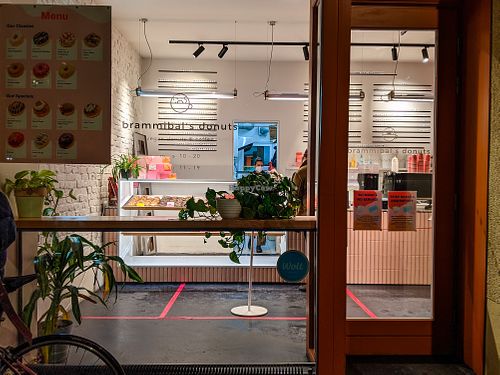 outside of Brammibal's Donuts  at Brammibal's Donuts - Maybachufer in Berlin