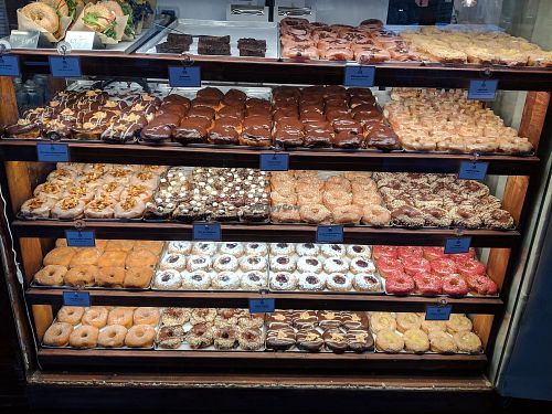 A huge range of beautiful looking donuts at Brammibal's Donuts - Maybachufer in Berlin
