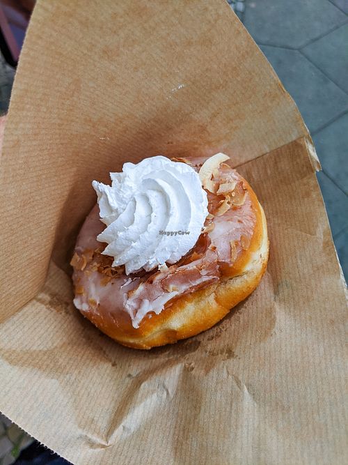 Pineapple donut at Brammibal's Donuts  at Brammibal's Donuts - Maybachufer in Berlin