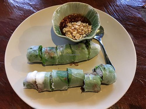 really good fresh spring rolls.  best sauce ever! at Mayomwhan Nat's Kitchen in Koh Lanta