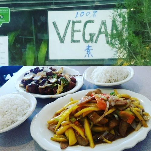 Mango "chicken" and orange "chicken". So so tasty.  at Asian Delights Cafe in Plano