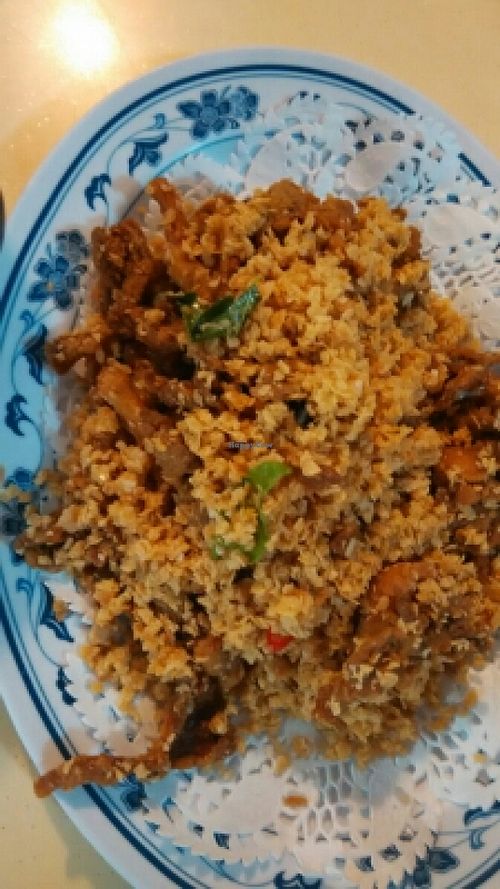 fried mushroom with cereals at Ru Lai 如来斋 in Central Singapore