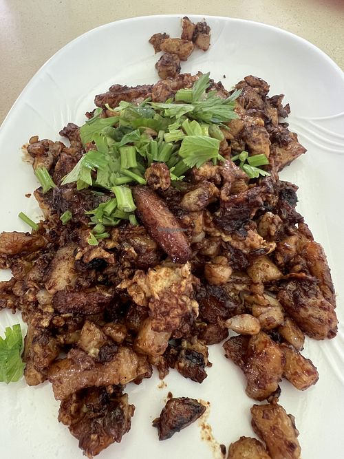 Carrot cake black 8/10  at Ru Lai 如来斋 in Central Singapore