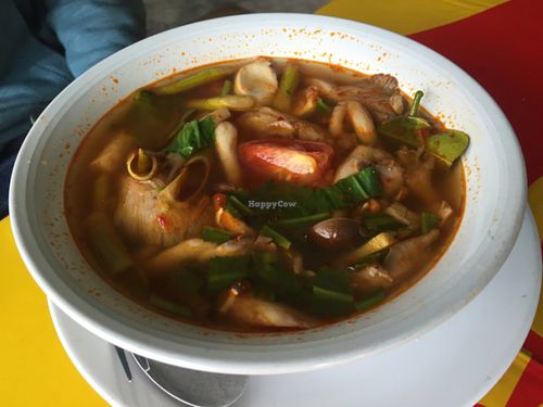 tom yum mushroom! at Sankhongnoi Veggie in Chiang Rai