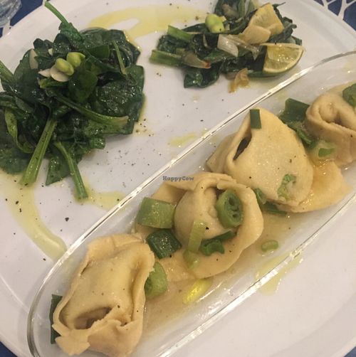 Filled Ravioli & spinach at Silvana Bio Vegan Food  in Florence