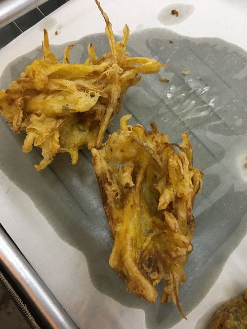 Fried Asian Pumpkin at Grand Night Market Vegetarian Stall in Hua Hin