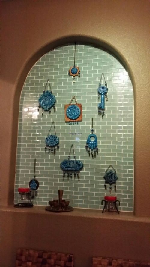 Turquoise Prayer Plaques at East West Cafe in Santa Rosa